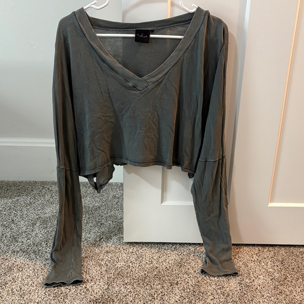 Urban Outfitters Charcoal Crop Top